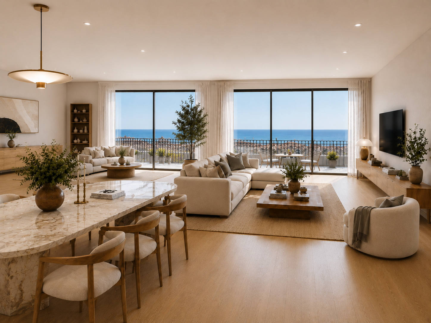 Interior — Living, fourth floor.